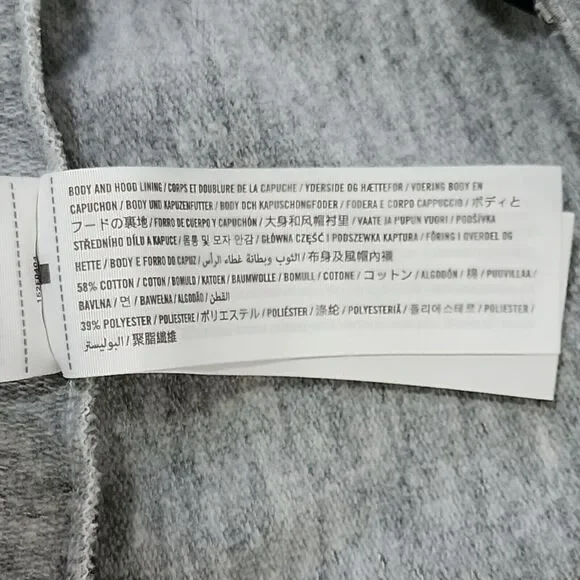 Abercrombie & Fitch Womens Short Oversized Fleece Hoodie Heather Gray A&F Size M - Picture 9 of 11